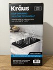 Kraus Self-Draining Silicone Drying Mat Heat Resistant Flexible Black Non-Slip