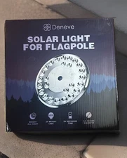 Deneve Solar Flagpole Light Deluxe Black NEW