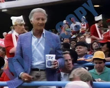 Bob Uecker Mr Baseball Miller Lite Commercial In the Front Row 8x10 Photo