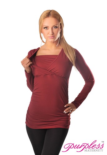2in1 Maternity & Nursing Top Pregnancy Breastfeeding Size 8 10 12 14 16 18 7007 - Picture 12 of 39