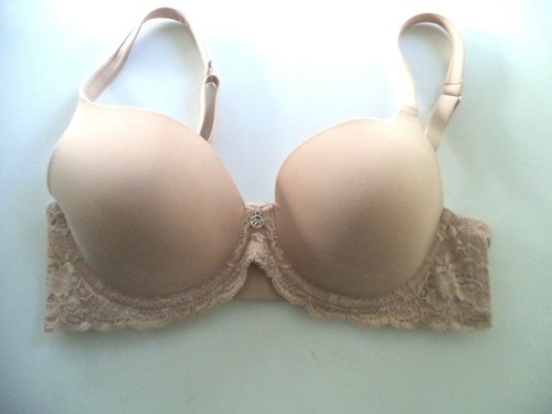 NEU Montelle Pure Plus 9020 Full Coverage Soft Cup BH 32C Nude T-Shirt Neu ohne Etikett