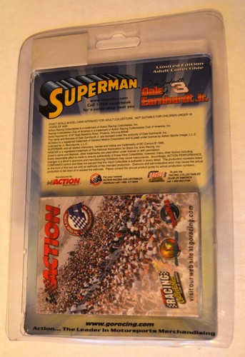 1999 AC DELCO DALE EARNHARDT JR 1:64 ACTION #3 MONTE CARLO DC COMICS SUPERMAN  - Picture 2 of 3