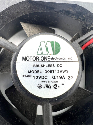 NEW MOTOR-ONE ELECTRONICS Brushless Fan DC D06T12HWS 12VDC 0.19A TAIWAN - Imagen 2 de 5