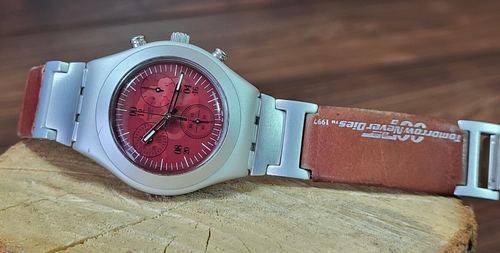 Swatch 007 Specials James Bond Armbanduhr morgen stirbt nie *16 - Bild 6 von 13
