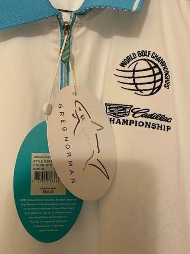 NWT * WGC Cadillac Golf Classic Greg Norman Ladies Polo Shirt Sz XL Reg $69 - Picture 8 of 11