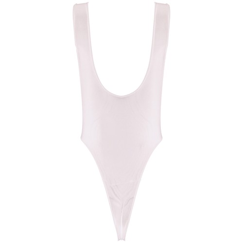 Sexy Mujeres Malla Transparente Una Pieza Traje de Baño Body Corte Alto Leotardo Tanga Mamelucos - Imagen 21 de 113