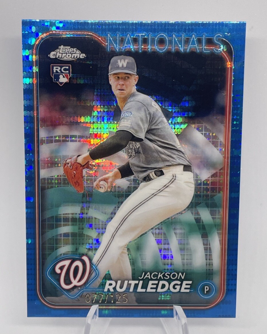 2024 Topps Chrome Blue Sonar Refractor /125 Jackson Rutledge #42 Rookie RC