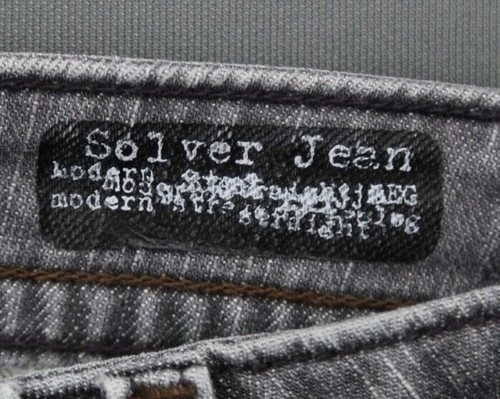 Men's Volcom Solver Jeans Modern Straight Stretch Gray Size 28 (Measure 28x29) - Picture 4 of 11