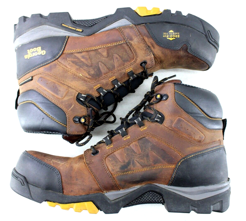 GEORGIA BOOT 6" HIKIER CRAZY HORSE PUNTA DI SICUREZZA STIVALI DA LAVORO IMPERMEABILI UOMO 13 W - Foto 4 di 13