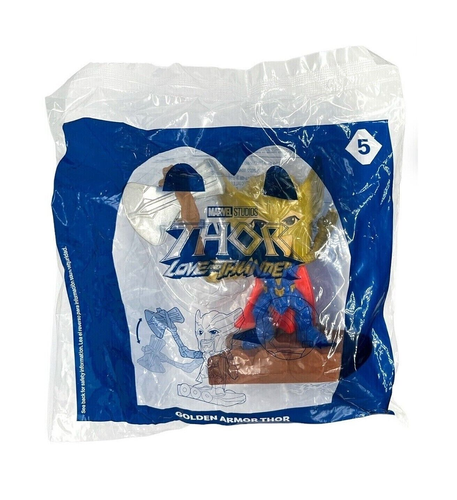 Marvel's Thor: Love and Thunder "GOLDEN ARMOR THOR" McDonald's toy # 5 (2022) - Picture 2 of 6