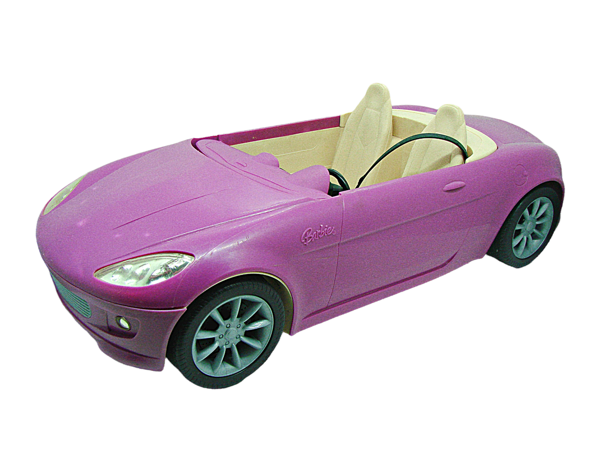 Mattel Large Barbie Convertible Just Married Car Purple Pink 2006