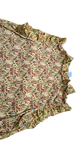 Ann Taylor Damen-Tankbluse gelb Blumenmuster Schaufelausschnitt Größe L Petite - Bild 7 von 12