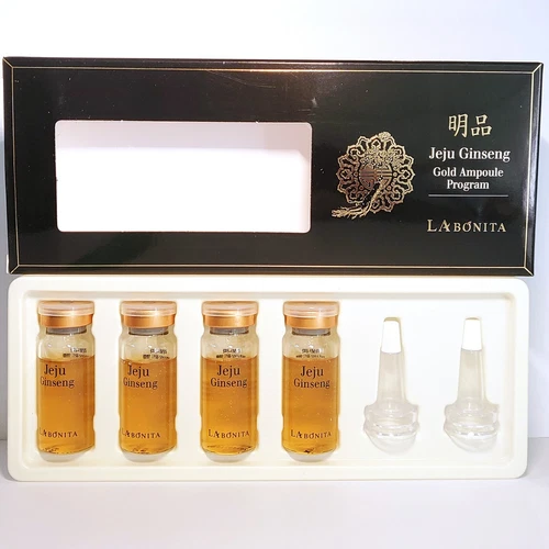 Labonita Jeju Ginseng Gold Ampoule 10ml x 4ea Anti Wrinkle Moisturizer K-Beauty
