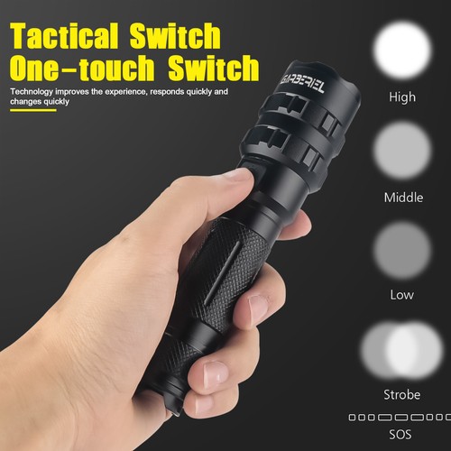 Super Bright xhp90 xhp50 LED Tactical Flashlight Rechargeable Powerful Torch Lot - Picture 5 of 26