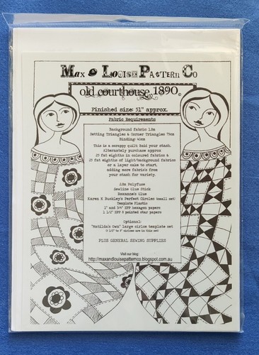 Quilt Pattern Old Courthouse 1890 Max and Louise Pattern Co Scrappy Quilt 51" Sq - Picture 4 of 7