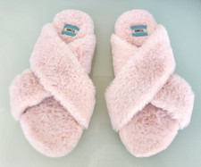 Toms Pink Faux Fur Susie Slippers New Sz 9