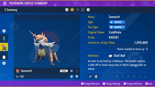 6IV Shiny Samurott Shiny Oshawott or EGG! BATTLE READY POKEMON SCARLET VIOLET - Picture 6 of 13