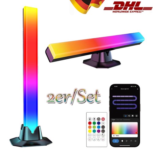 2er LED Lightbar TV Hintergrundbeleuchtung RGB Gaming Lampe Ambiente Bar Licht - Bild 2 von 14