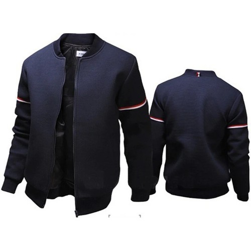 Giubbotto Bomber Uomo Sottile Full Zip Leggero Casual Attivo Sport Cappotti Outwear - Foto 8 di 15