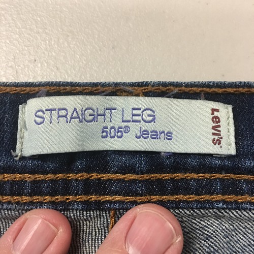 Levis 505 Straight Leg Jeans Womens 10 M Blue Denim Mid Rise Zip Up Casual - Picture 15 of 18