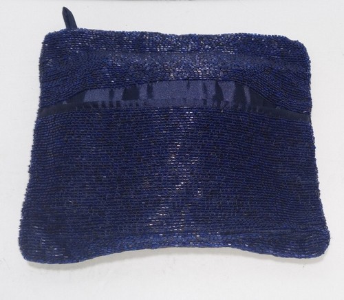 Cute New Blue Beaded Handbag Purse Ann Taylor Loft - Picture 2 of 14