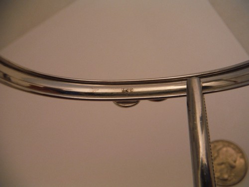 VINTAGE Handmade Sterling Silver BALTIC AMBER Cuff Bracelet Signed 7" NICE - Picture 8 of 8