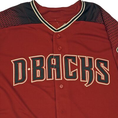 アソス DIAMOND CRAZY SS JERSY　Solitaire Red Vintage Arizona Diamondbacks Jersey Men XL Majestic Red