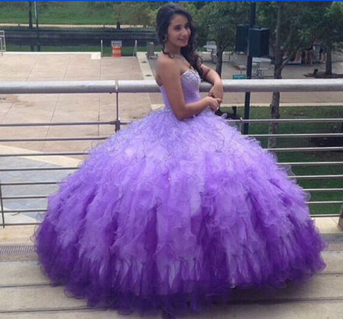 Hot Pretty Purple Quinceanera Dresses Ball Gowns Ruffles Sweetheart Prom Dresses Hot Pretty Purple Quinceanera Dresses Ball Gowns Ruffles Sweetheart Prom Dresses