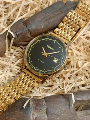 AUTHENTIC SLAVA RUSSIAN WINDING GOLDEN MEN'S MINT 21 JEWELS 643 VINTAGE WATCH - Picture 3 of 24