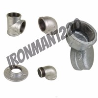 3/4 Galvanized Pipe Fittings Combo Pack, Tees, Flanges, 90 Degree Elbows, & Cap 3/4 Galvanized Pipe Fittings Combo Pack, Tees, Flanges, 90 Degree Elbows, & Cap