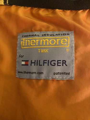 Tommy Hilfiger Uomo Technical 2XL Grigio con Arancione Giacca Interna Cappotto Invernale - Foto 5 di 8