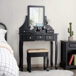 5 Drawers Removable Box Makeup Dressing Vanity Set Vanities