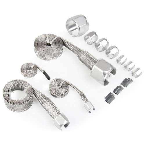 Universal Radiator Hose Sleeving Stainless Braided Dress-Up Hose Cover Heater US - Picture 11 of 21