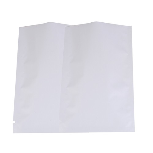 100x Open Top Food Bags Heat Sealant 3 Side Seal Pouch Matte White For Packing - Picture 3 of 32