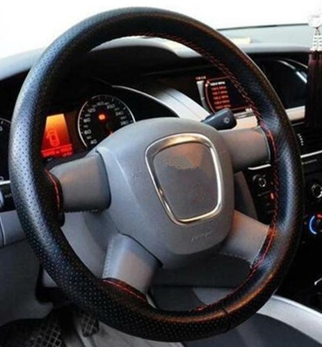 DIY Genuine Leather Auto Car Steering Wheel Cover Case Needles Thread 36-40 - Picture 4 of 8