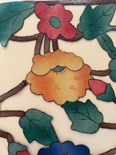 Boho Leinen Blumen Cut Out Kunst oder Tisch Topper - Bild 2 von 4