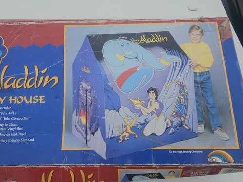 Tienda de campaña de juego para dormir Disney Aladdin Jasmine años 90 rara casa 40x30x44 ERO - Imagen 3 de 3