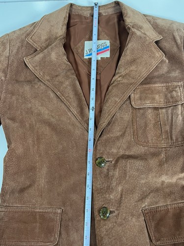 Vintage J. Riggings Men's Leather Pocketed Dinner Coat Great Grandpa Size 40 - Bild 3 von 12
