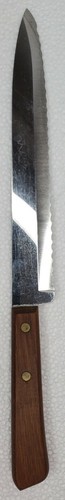 Forgecraft Stainless Steel Slicer Serrated Knife Wood Handle 7 13/16” Blade USA - Picture 2 of 12
