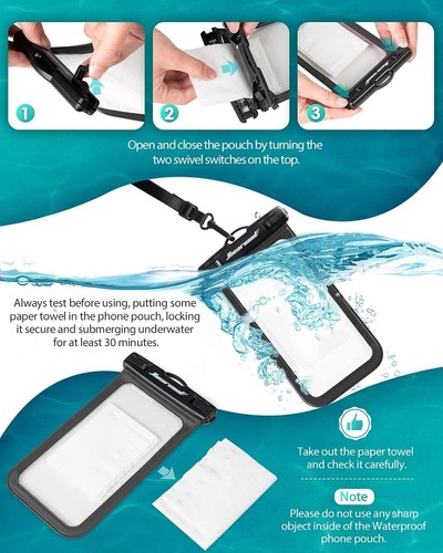 Etui Téléphone Étanche Etanche pour iPhone 15 14 13 12 Passeport - Photo 5 sur 7