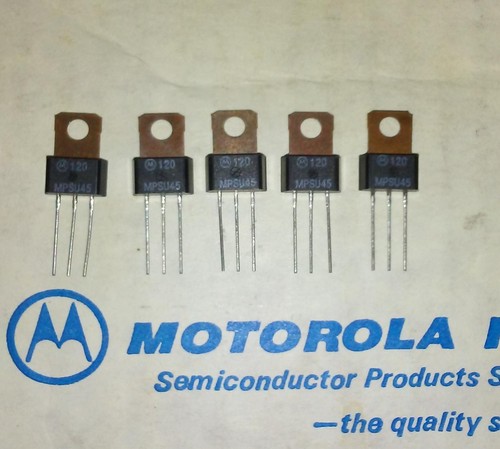 10 x MPS-U45 NPN Darlington Transistor 40v 2a TO-202 - MPSU45 - MOTOROLA Genuino - Imagen 1 de 5