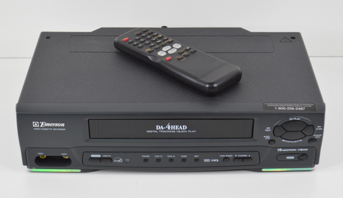 Emerson EWV401A VCR VHS Video Cassette Recorder 4 Head w/ Remote NEW BELT TESTED