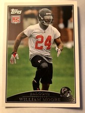 2009 WILLIAM MOORE Topps Rookie RC Card #439 Atlanta Falcons NBA Card $.53 Ship