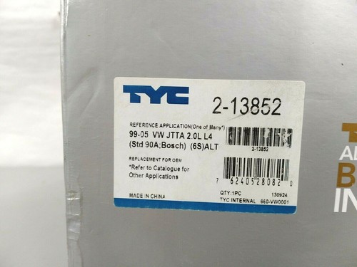 TYC Alternator 2-13852 2003-2008 Infiniti V6 Electrical Charging xw - Picture 3 of 8