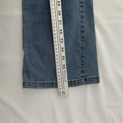 Jean de mezclilla Southpole Bootcut para mujer lavado medio talla 11 bolsillo trasero bordado - Imagen 9 de 10