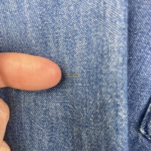 VTG Cowboy Code Mens XXXL Shirt Western Button Workwear Ranch Blue denim READ - Picture 5 of 16