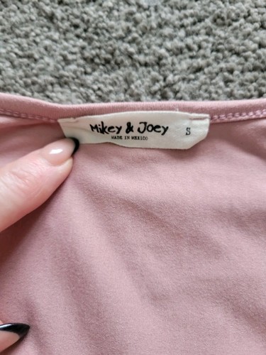 Mikey & Joey Mauve Dusty Pink Langarm Body Schwarz S - Bild 5 von 8