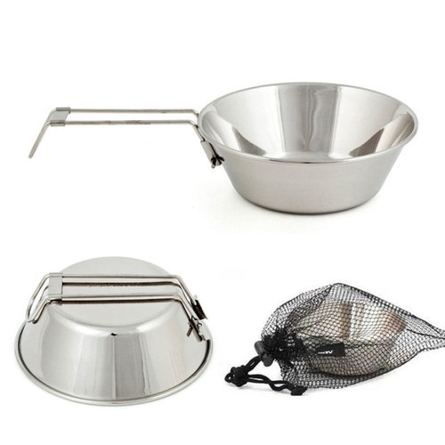 Stainless Steel Picnic Rice Bowl Travel Serving Bowls for Entertaining Camping - Picture 10 of 12