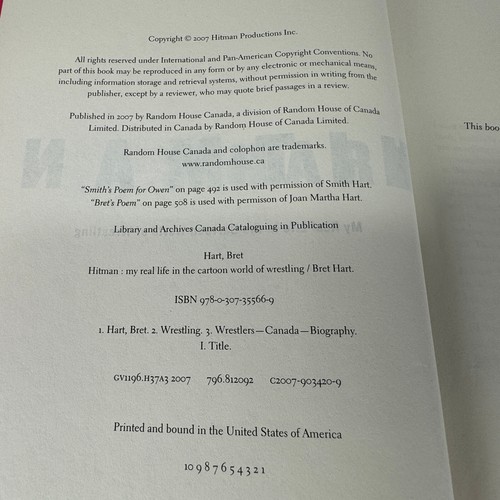 Hitman: My Real Life in the Cartoon World of Wrestling Hardcover First Edition - Picture 21 of 24