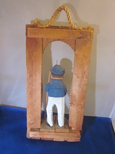 "Decoración colgante de pared marinero marinero tallada en madera náutica vintage 12"" X 6""" - Imagen 3 de 4